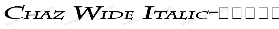 Chaz Wide Italic字体转换